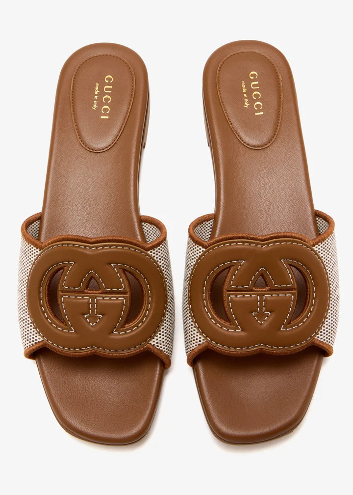 Gucci Interlocking G Slide Sandals
