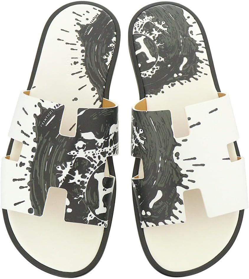 Hermès Izmir Sandal White Black