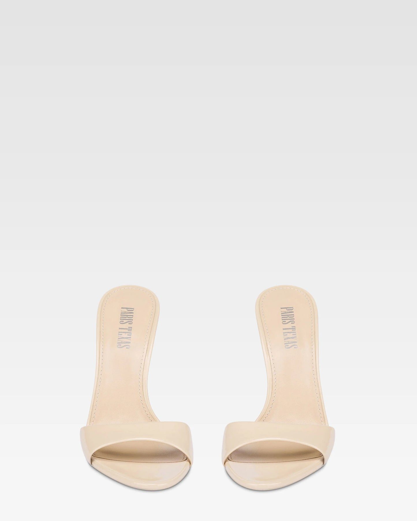 Paris Texas Lidia Patent Leather Mules — Almond