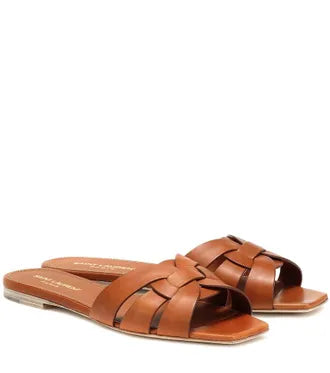 Saint Laurent Slides Brown
