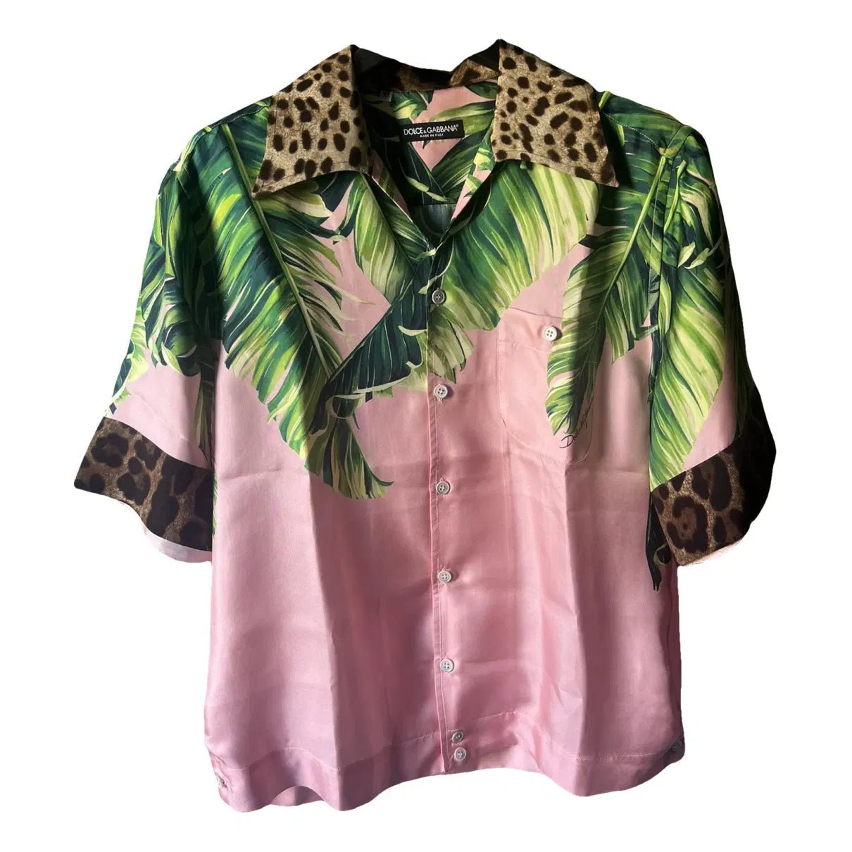 Dolce & Gabbana Pink Silk Shirt