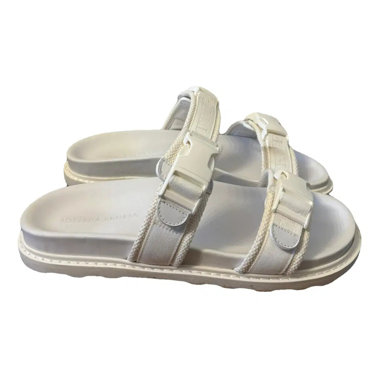 Bottega Veneta White Slides Men