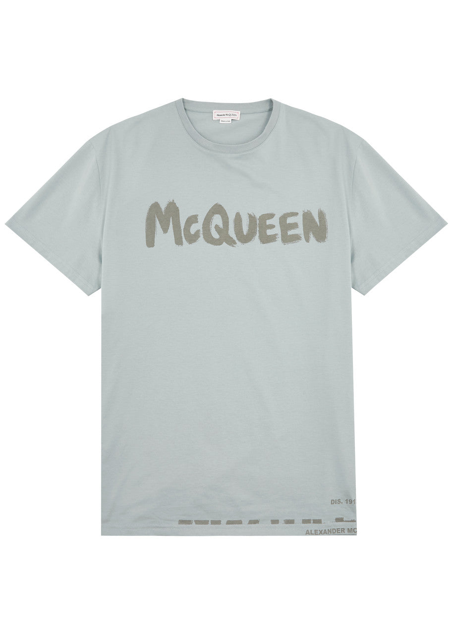 Alexander McQueen Logo-Print Cotton T-Shirt