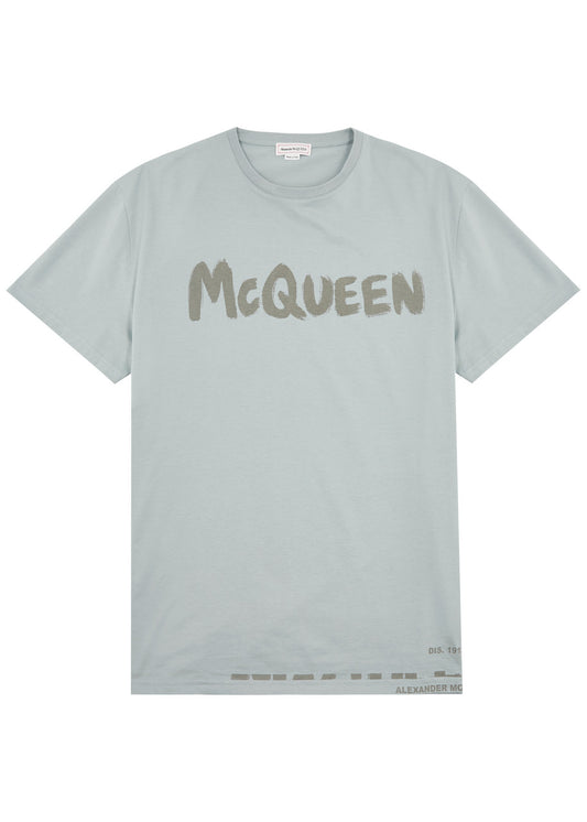 Alexander McQueen Logo-Print Cotton T-Shirt