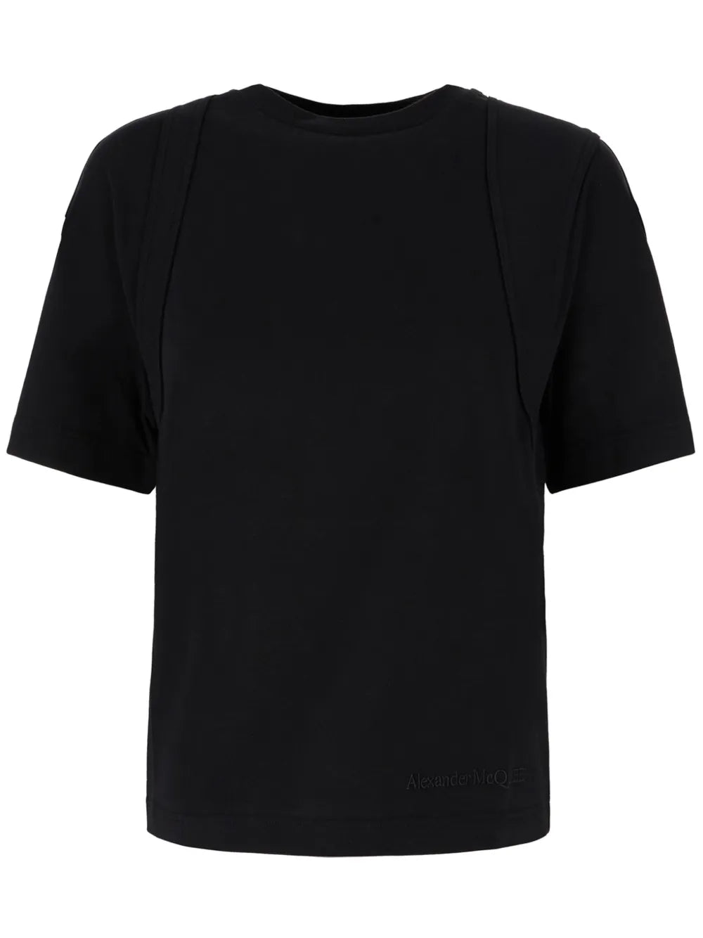 Alexander McQueen Logo-Embroidered T-Shirt Black