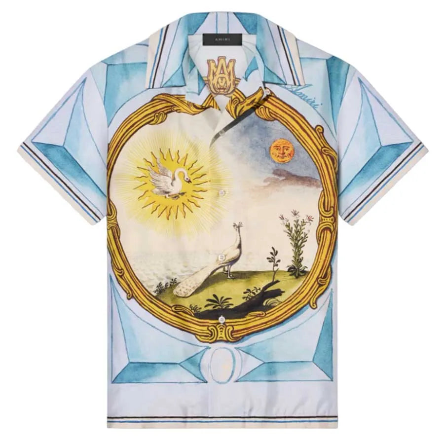 Amiri Landscape Frame Bowling Shirt