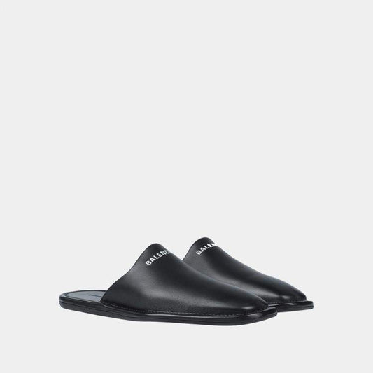 Balenciaga Black Leather Loafers