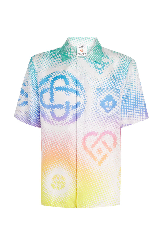 Casablanca Halftone Logo Silk Shirt