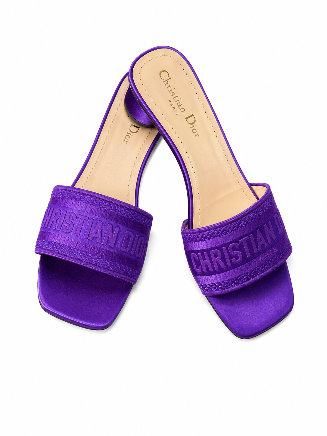 Christian Dior Dway Slide Mule — Purple Satin