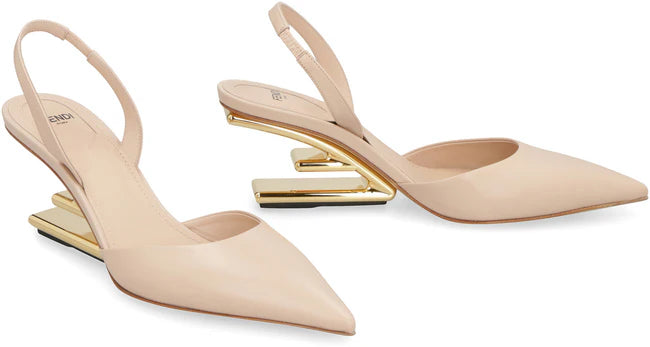 Fendi First Leather Slingback Pumps