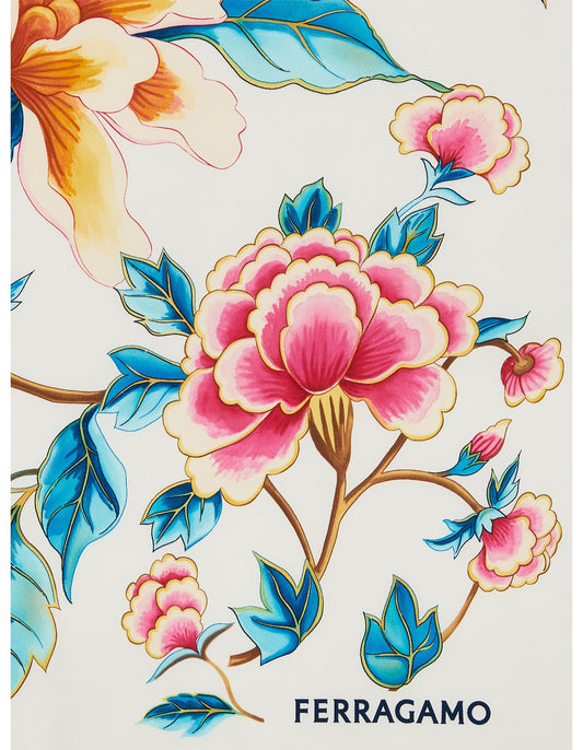 Salvatore Ferragamo Dragon Print Silk Foulard