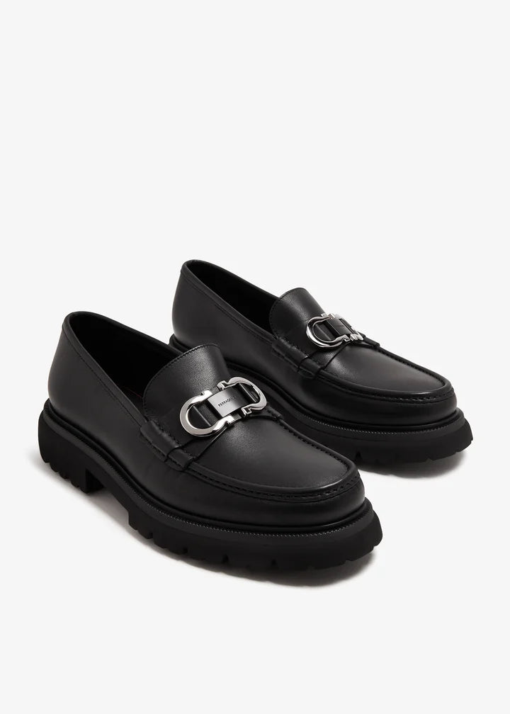 Ferragamo Gancini Ornament Moccasins