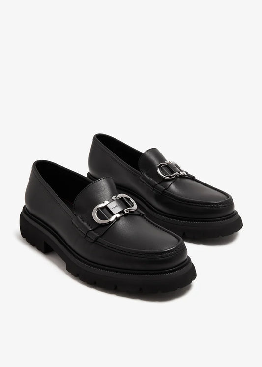 Ferragamo Gancini Ornament Moccasins
