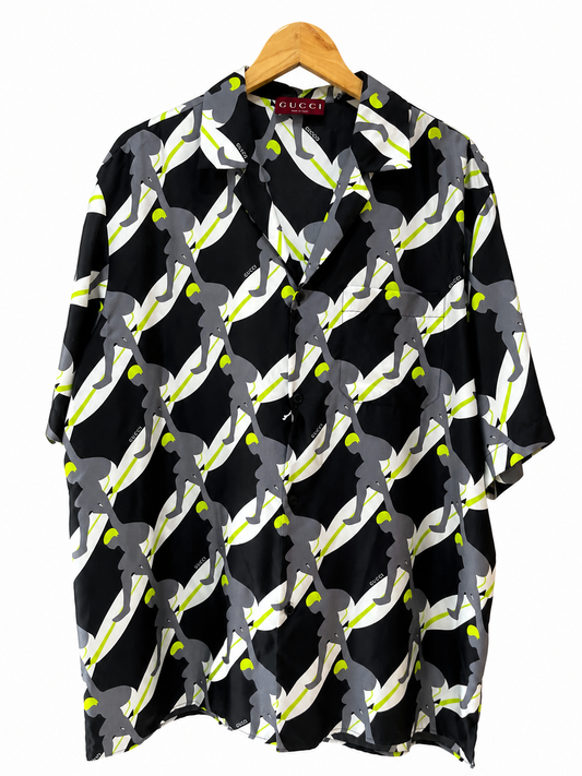 Gucci Silhouette Print Short-Sleeve Shirt