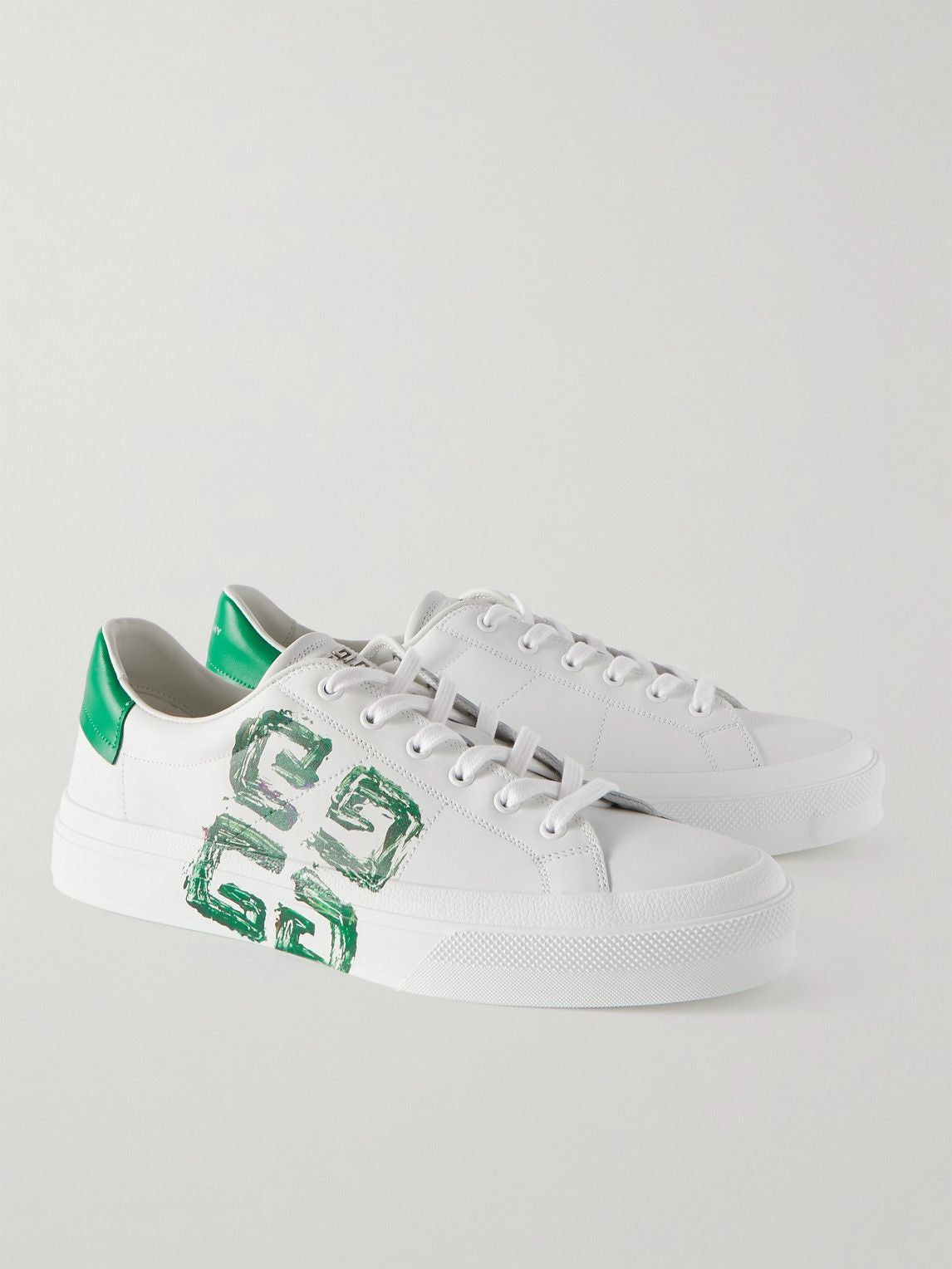 Givenchy City Sport Logo-Print Leather Sneakers