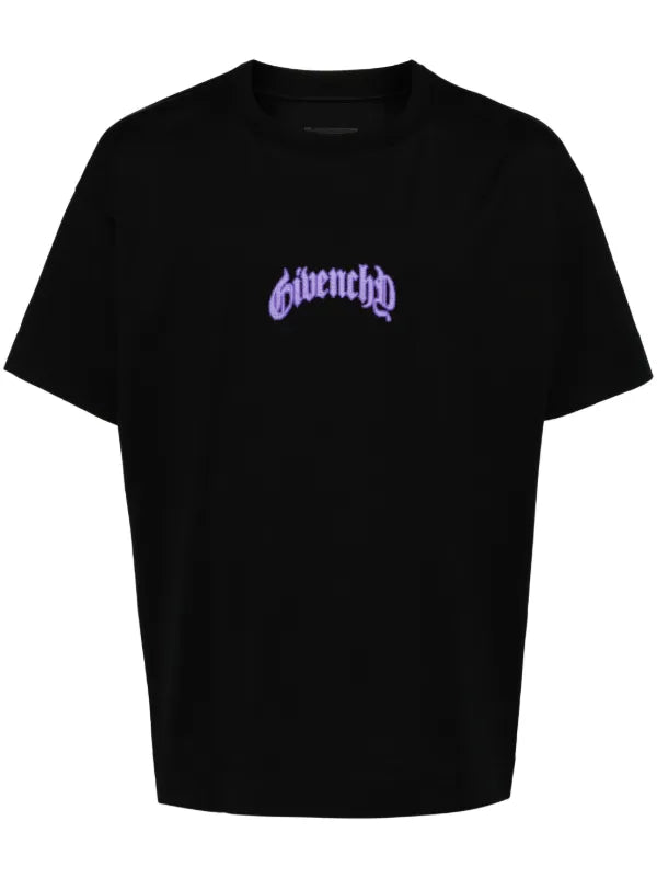 Givenchy Logo Print Cotton T-Shirt Black