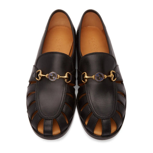 Gucci Black Interlocking G Horsebit Loafers