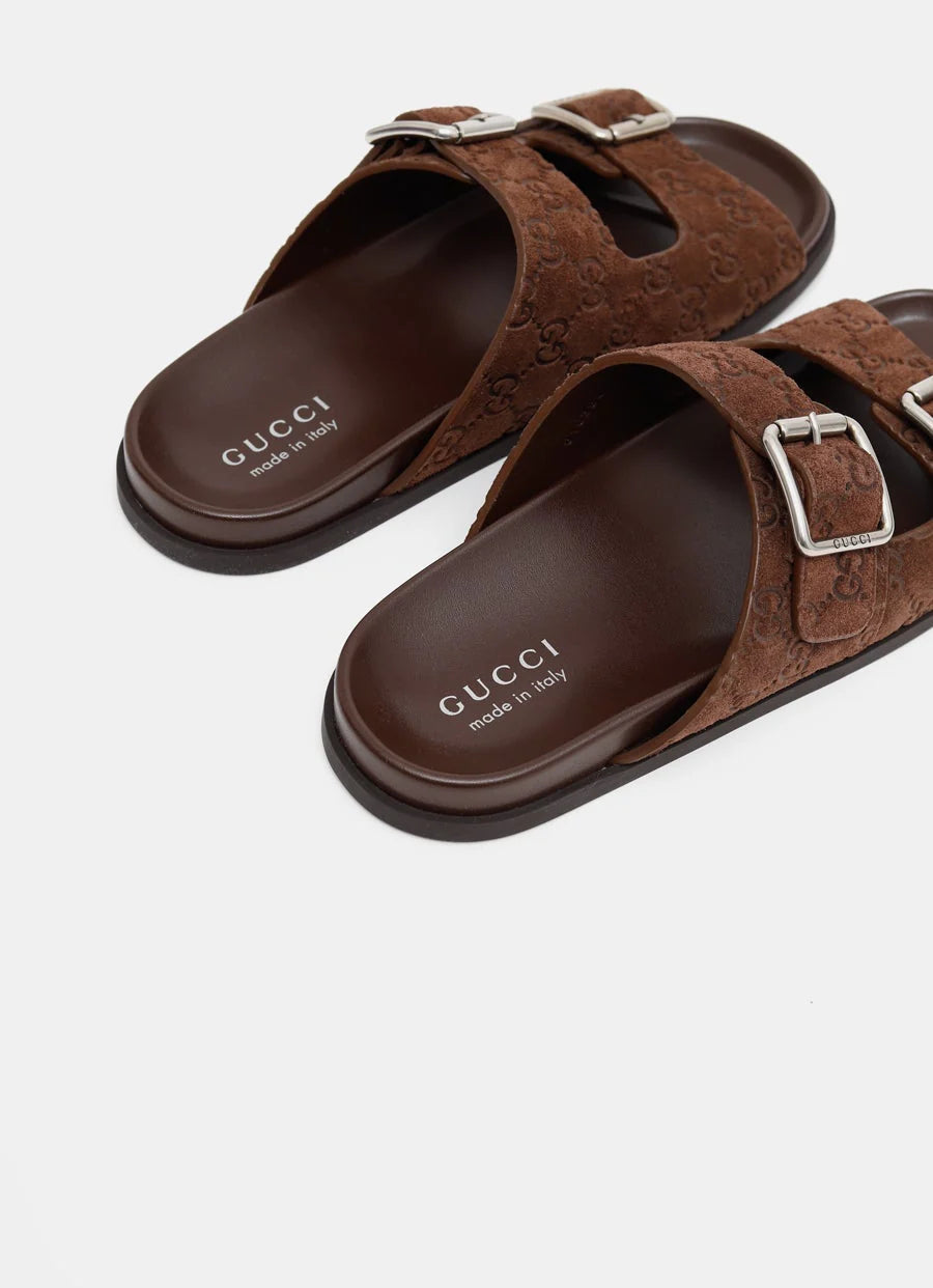 Gucci GG Monogram Slide Sandals