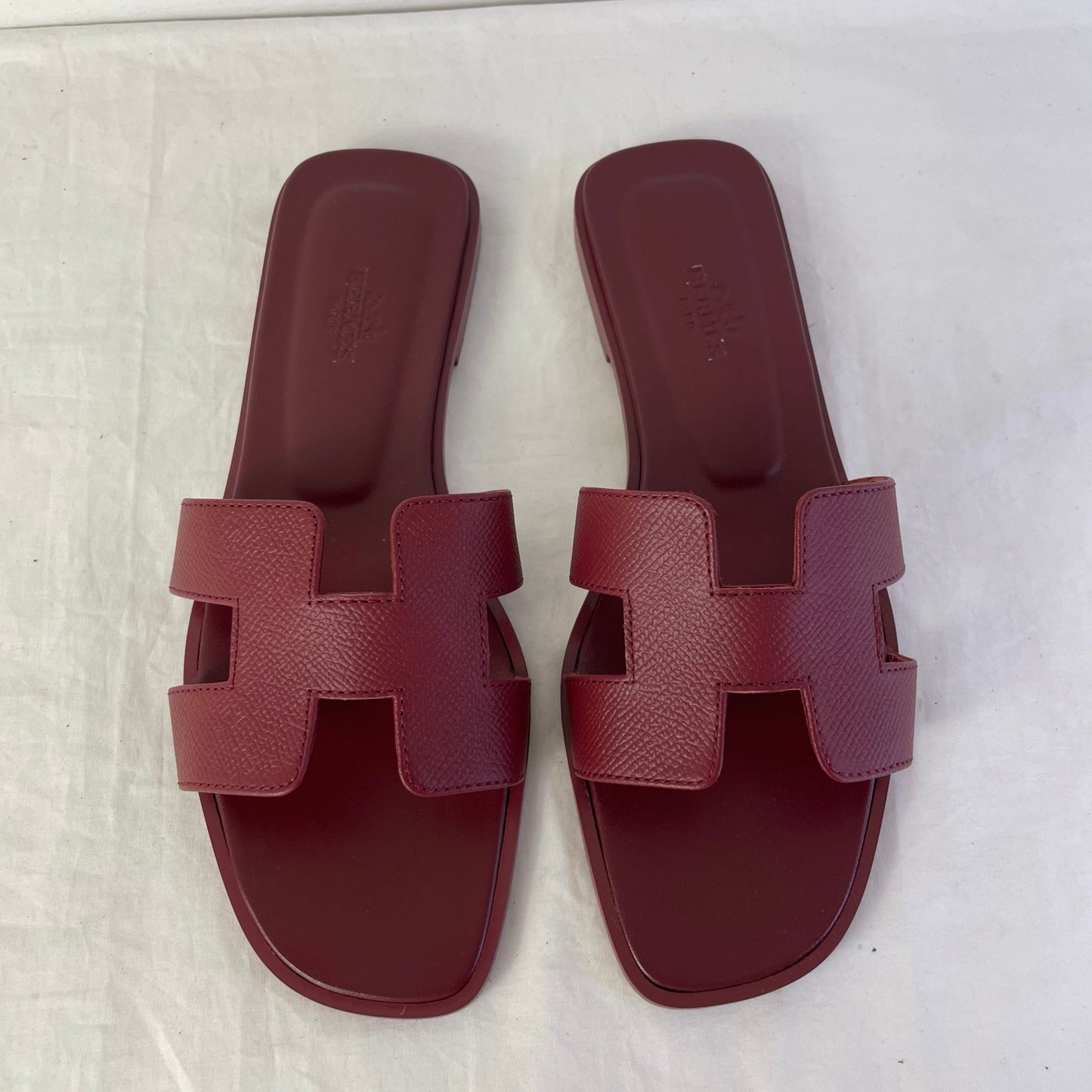 Hermès Oran Sandals Burgundy