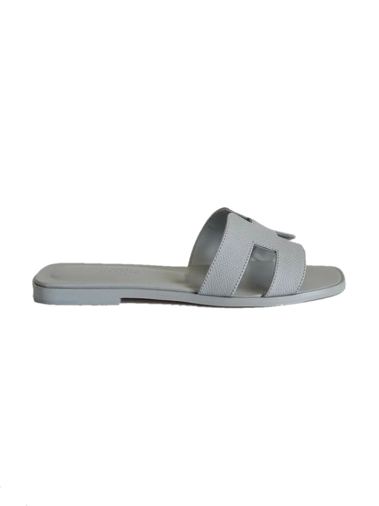 Hermès Oran Sandals Epsom Bleu Glacier