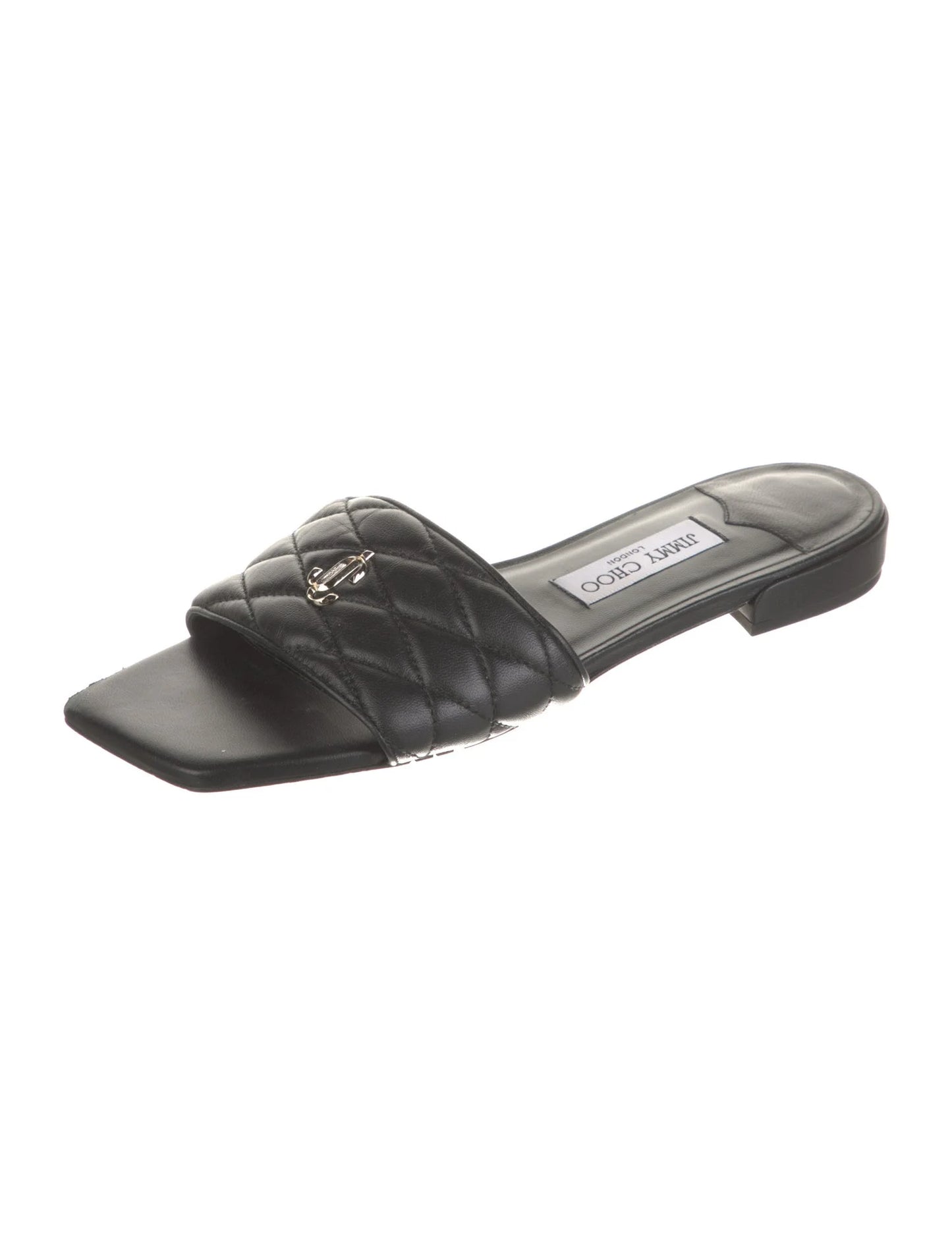 Jimmy Choo Interlocking JC Logo Flip Flops