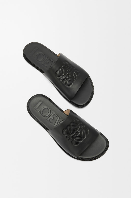 Loewe Anagram Slide Sandal in Black
