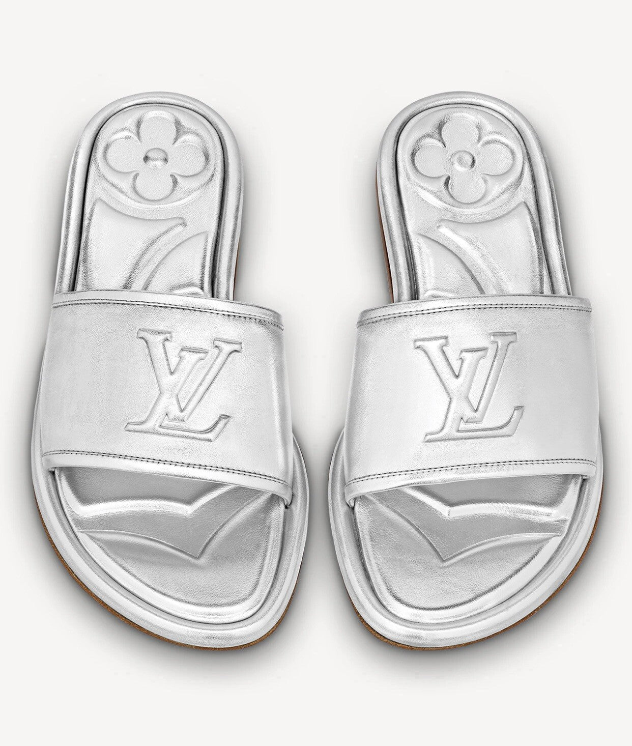 Louis Vuitton Magnetic Flat Mule Silver