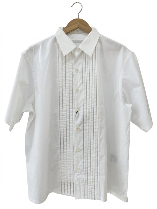 Prada Poplin Short-Sleeve Shirt – White