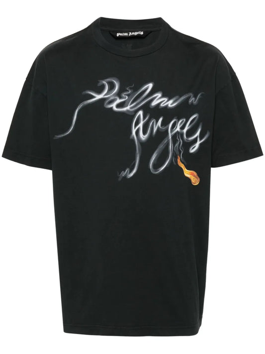 Palm Angels Foggy Logo-Print T-Shirt