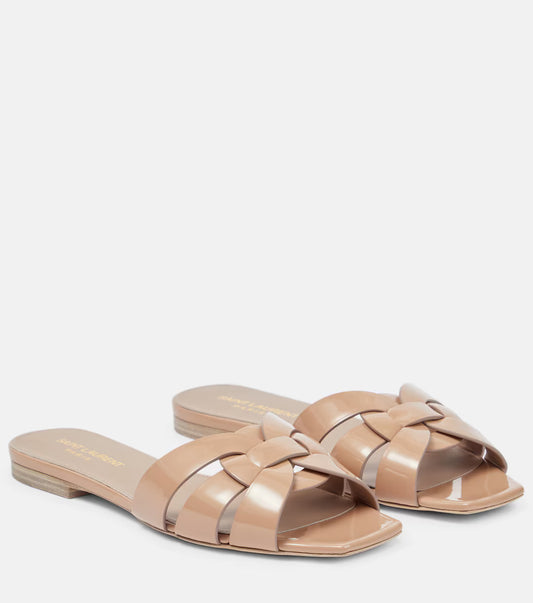 Saint Laurent Slides Beige