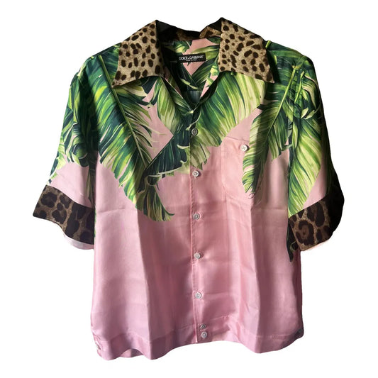 Dolce & Gabbana Pink Silk Shirt
