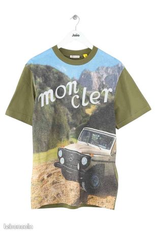 Moncler Khaki Cotton T-Shirt