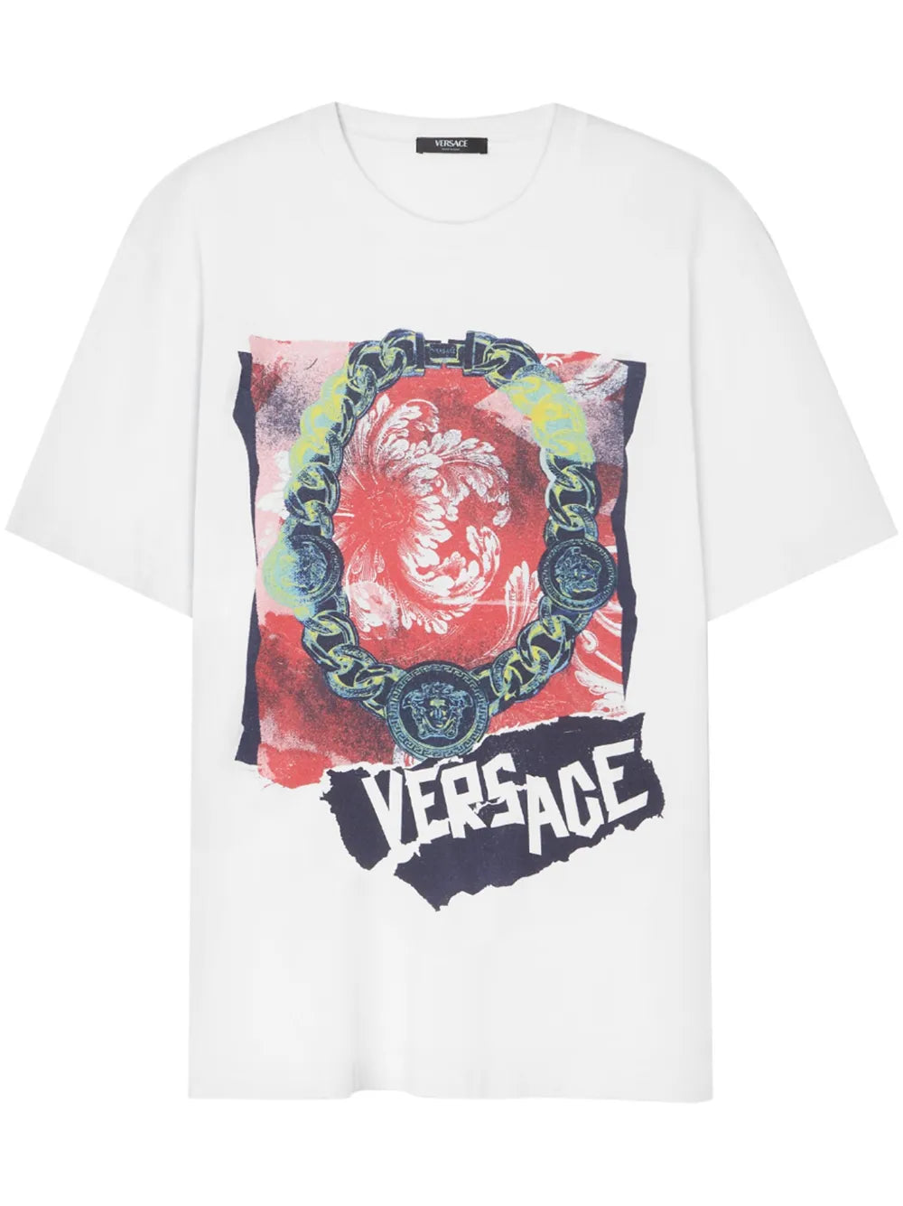 Versace Collana Punk T-Shirt White