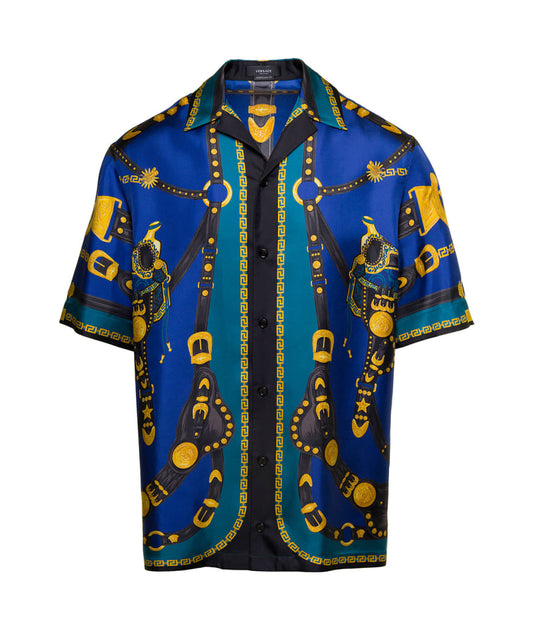 Versace Medusa Saddle Silk Shirt