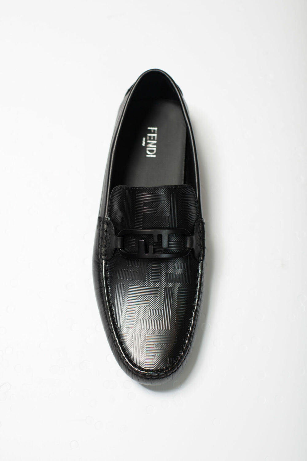 Fendi Black Driver Loafers