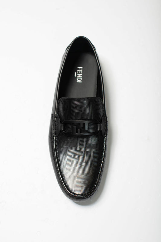 Fendi Black Driver Loafers