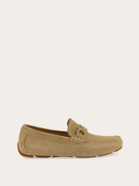 Ferragamo Dark Grey Driver Loafers