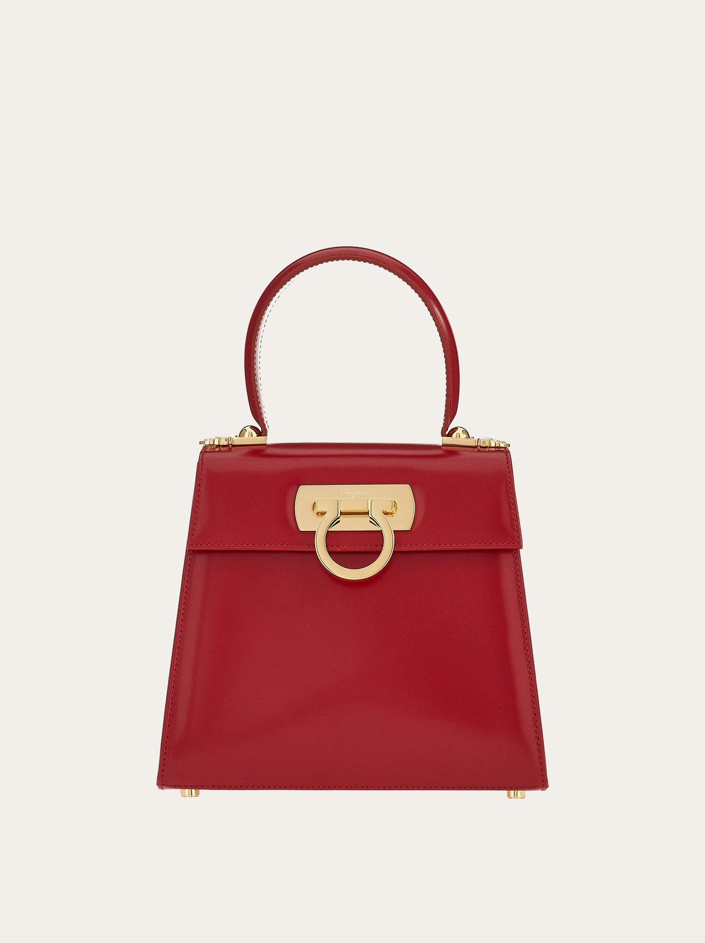 Ferragamo Iconic Top Handle Bag – Red