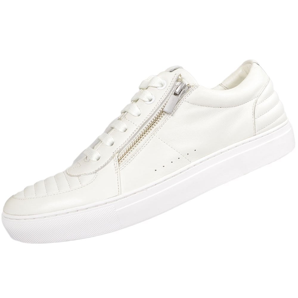 Hugo Boss White Sneakers with Side Zip